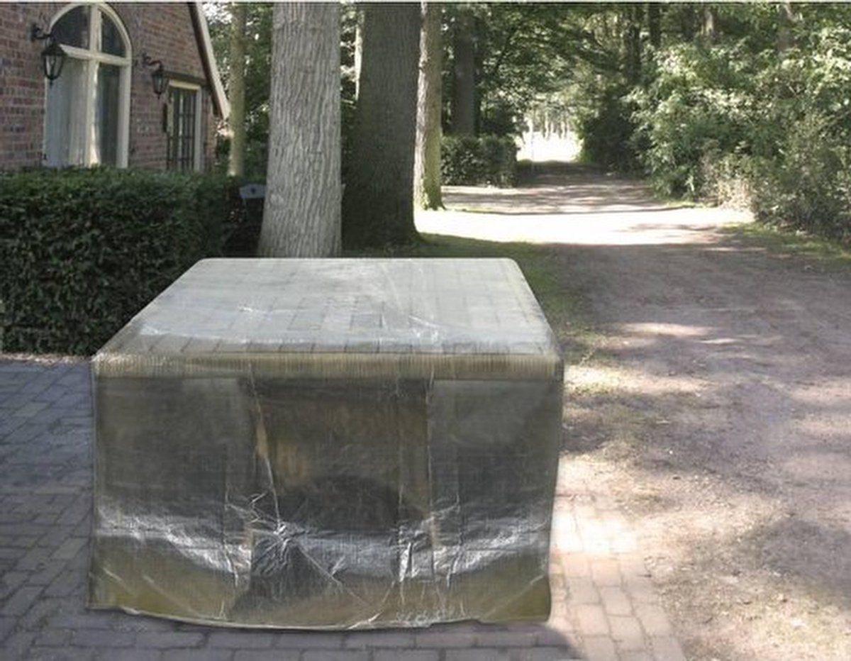 Winza Outdoor Covers Cover-it afdekhoezen - transparante tafel/bankhoes 305x110x75 cm - 1 stuk - waterdicht en UV-bestendig