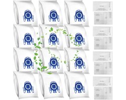 12 stofzakken- 4 motorbeschermingsfilters en 4 uitblaasfilters voor Miele GN 3D Classic C1 Complete C2 C3- S2000- S5000 en S8000 stofzuigers