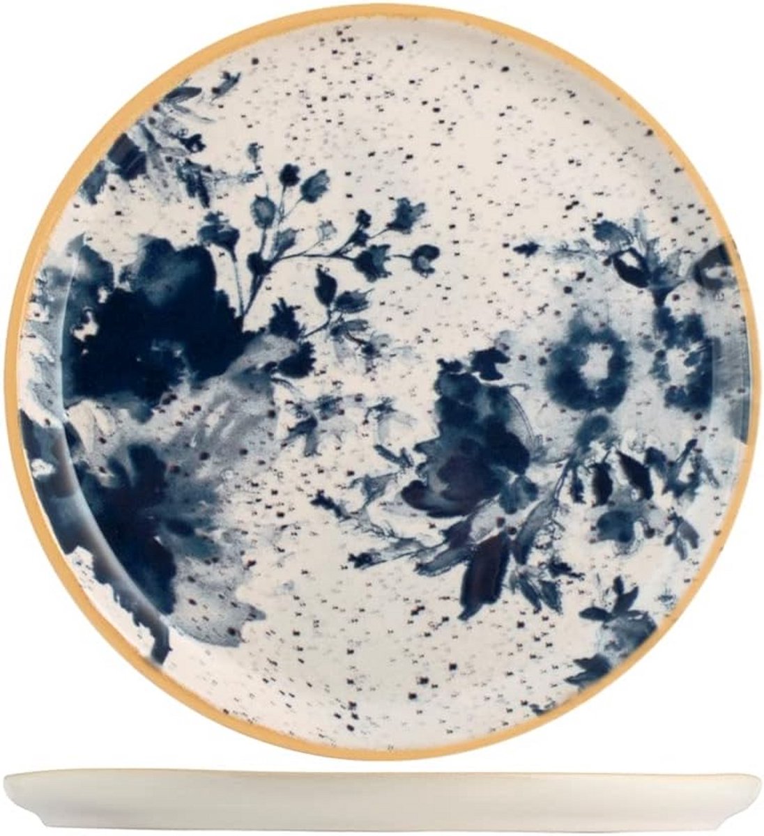 Stenen Broodplankje Indigo Beige en Blauw 14 cm