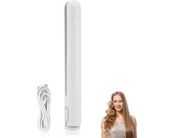 stijltang en krultang 2 in 1 – stijltang – mini stijltang – draadloze stijltang – wit