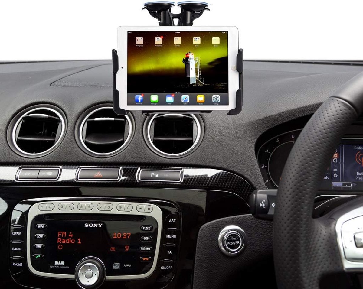 Universele Dubbele Zuignap Autohouder voor 7-10 inch Tablets en iPad Modellen