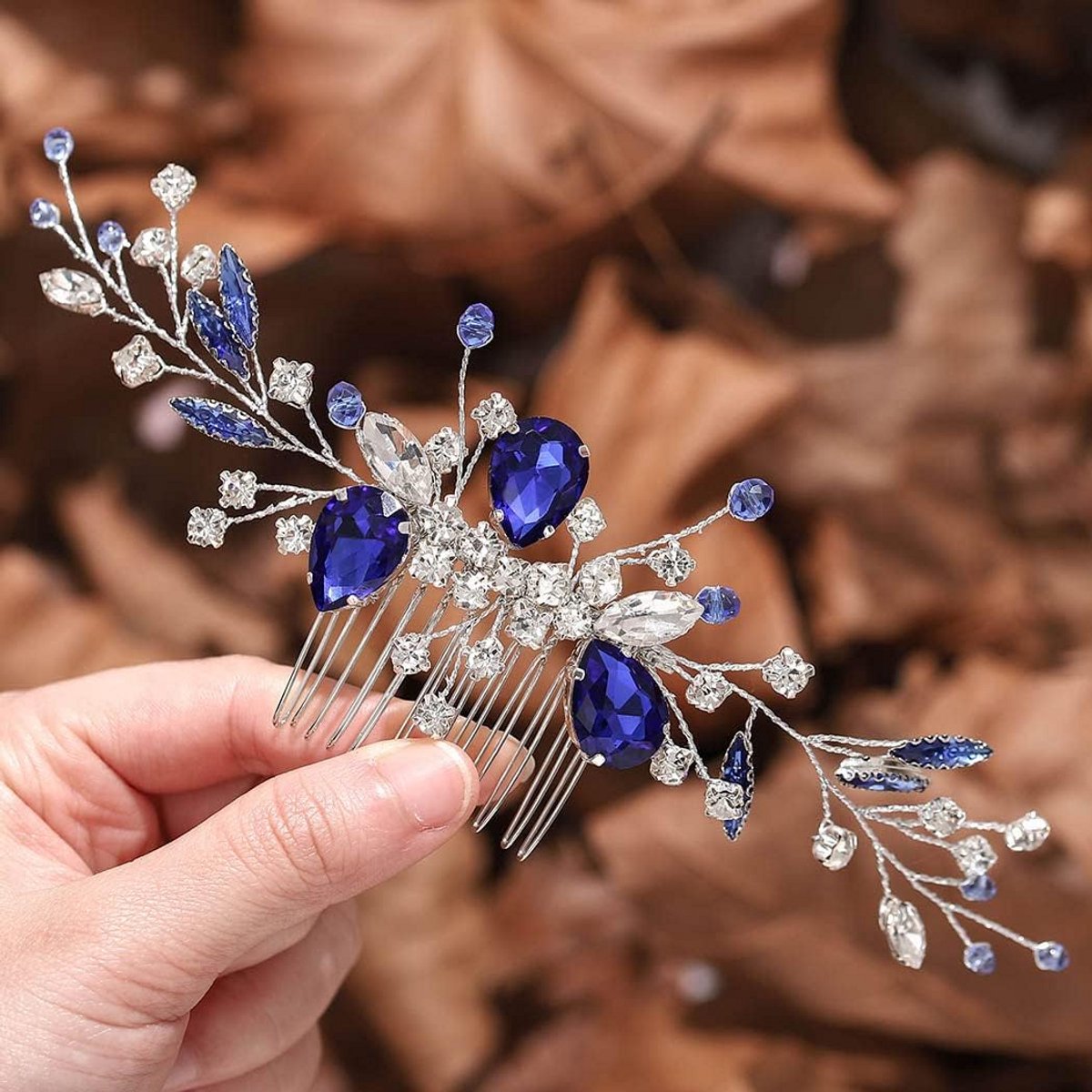 Bruidshaaraccessoire Zilver Kristal Haarspeld Bruiloft Kapsieraad Dames