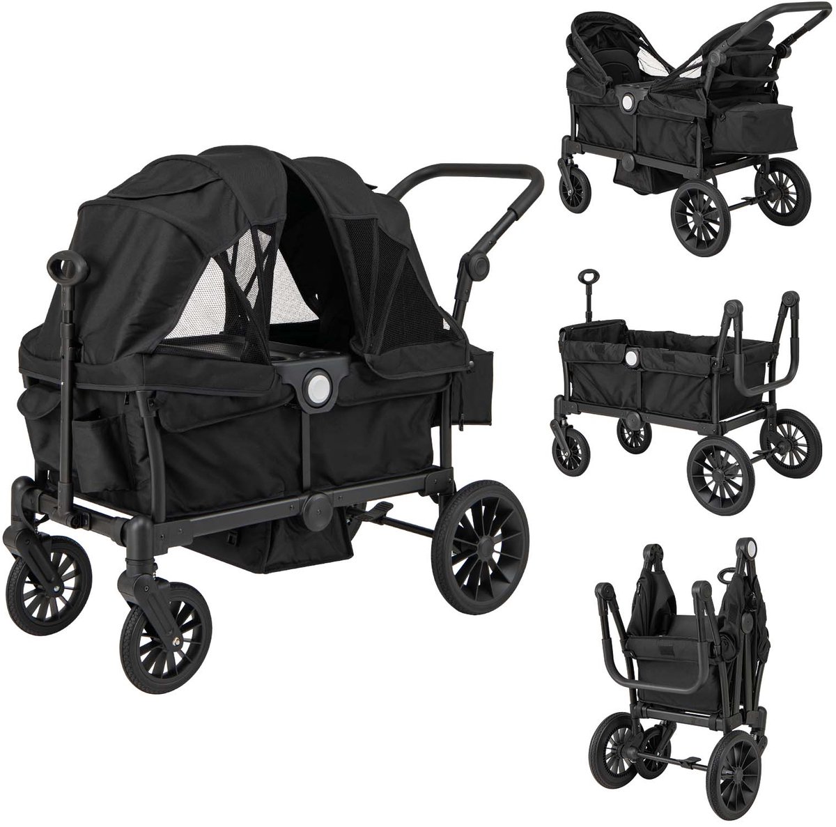 FDS 2-in-1 Dubbele Kinderwagen Inklapbaar met Verstelbare Handgreep - FDS - €164,99