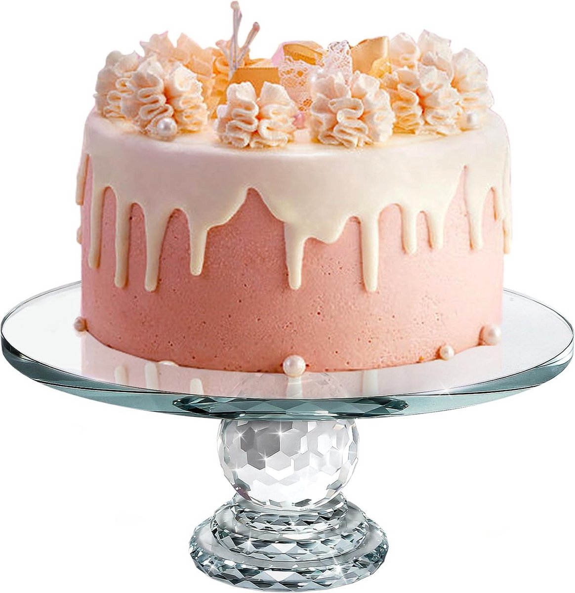 Luxe Kristalglas Taartplateau voor Gebak en Desserts