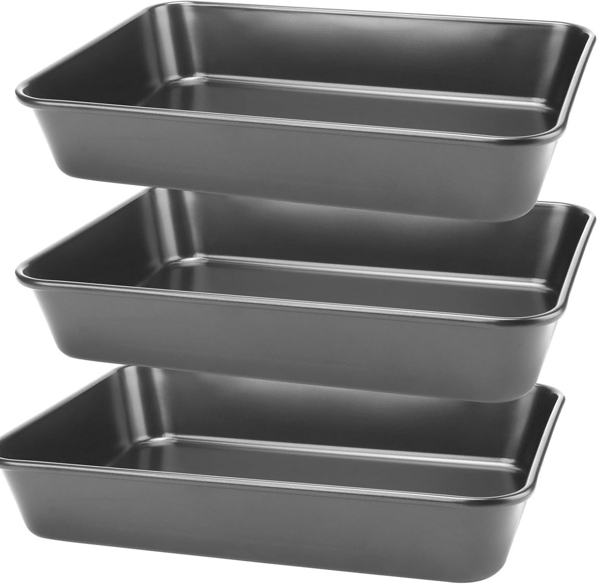 Set van 3 Ovenbakplaten Koolstofstaal voor Bakken en Koken