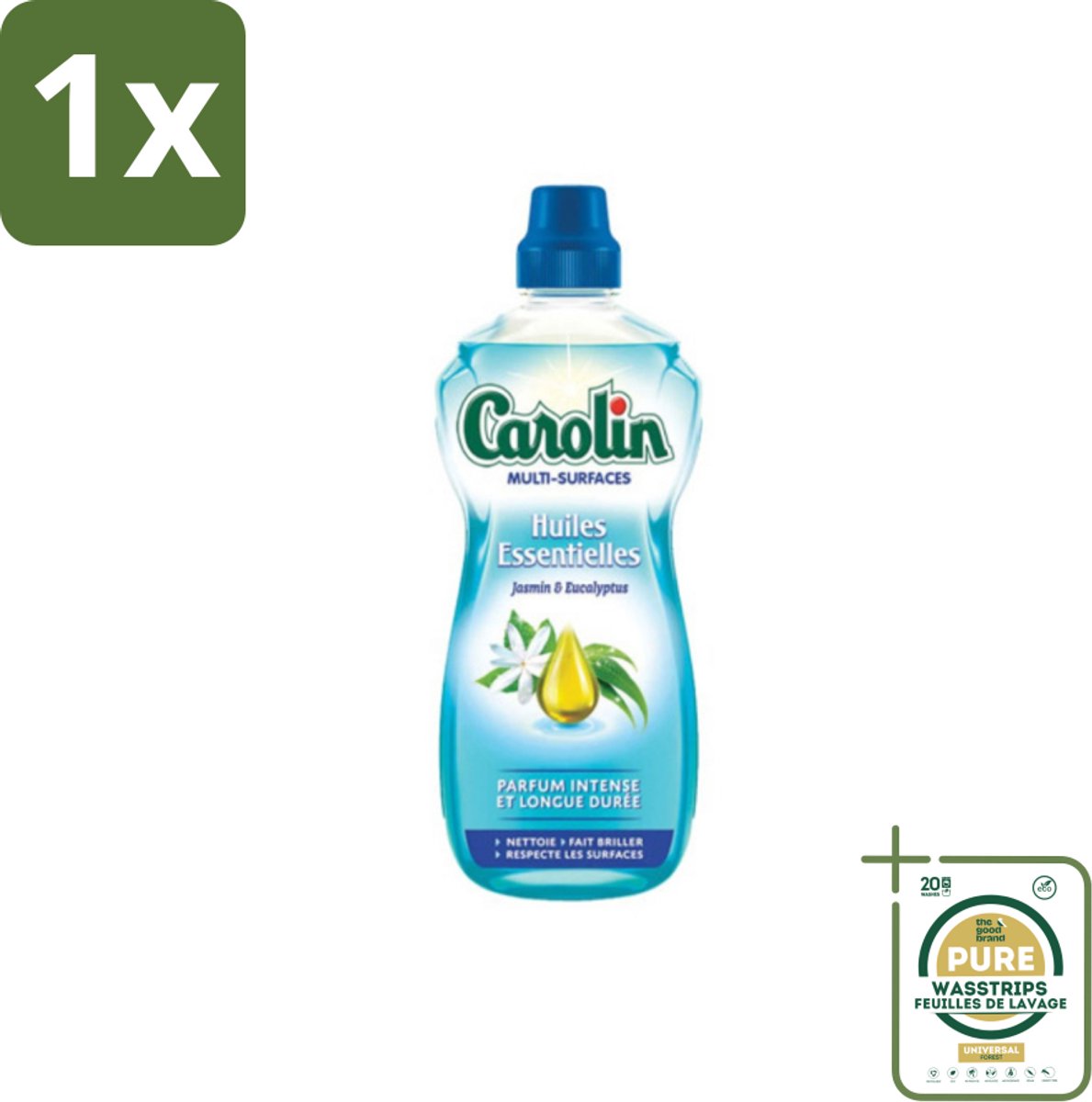 1 x Carolin - Allesreiniger - Essentiële Oliën van Jasmijn en Eucalyptus - 1 L- Allesreiniger - Reiniger - Jasmijn En Eucalyptus - Essentiële Oliën - Reinigingsmiddel