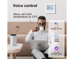 Slimme Wifi Thermostaat voor CV Ketel met Touchscreen en Tuya App Bediening