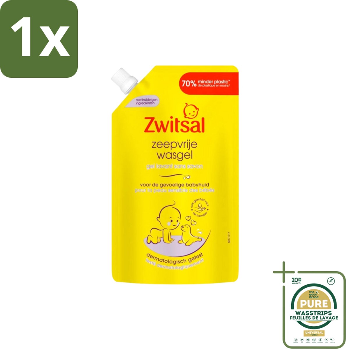 1 x Zwitsal – Wasgel Navulling – Zeepvrij – 500 ml- Koffiezetapparaat - Koffiezetapparaat - Koffiezetapparaat