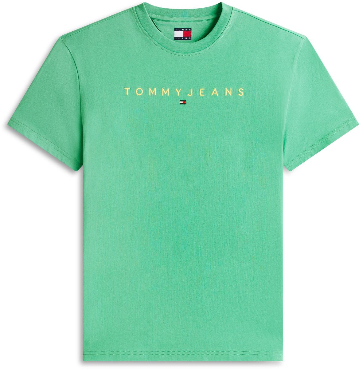 Tommy Jeans T-shirt Tjm Reg Linear Logo Tee Ext Dm0dm20744 0h9 Bahama Mannen Groen