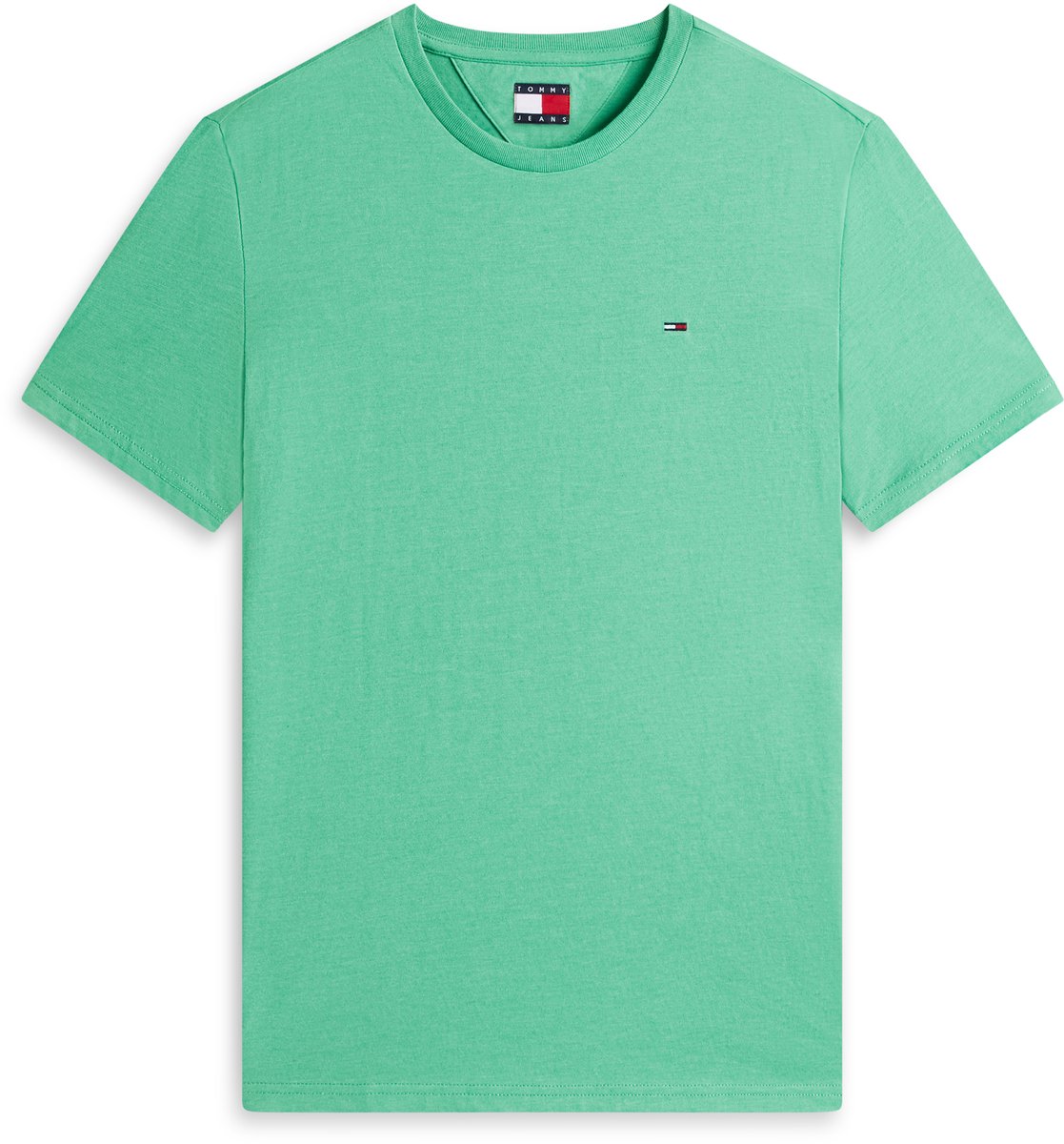 Tommy Jeans T-shirt Tjm Xslim Jaspe Htr Tee Ext Dm0dm20363 L5y Bahama Mannen Groen