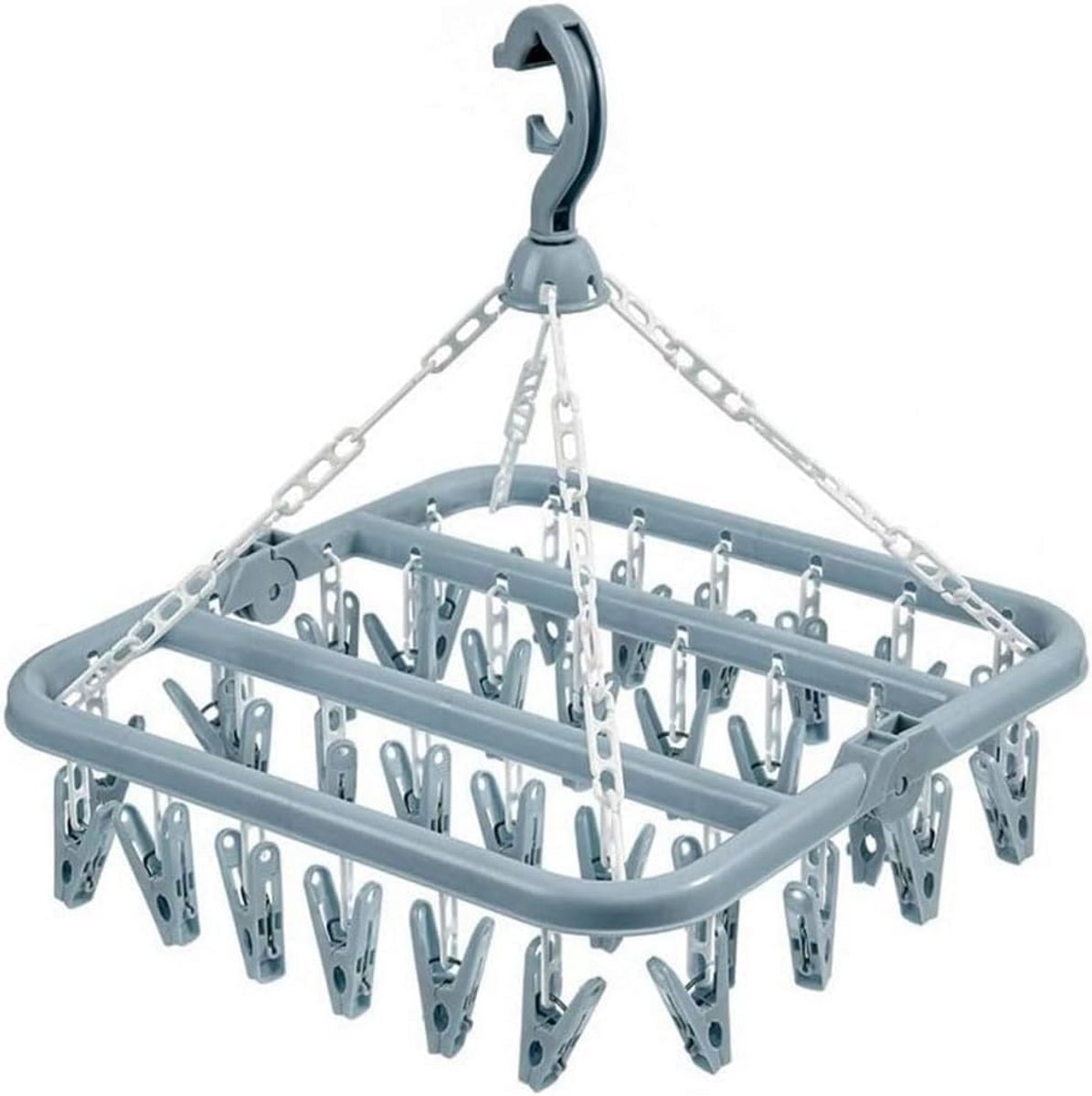 Opvouwbare Drooghanger met 32 Clips voor Sokken en Kleine Was