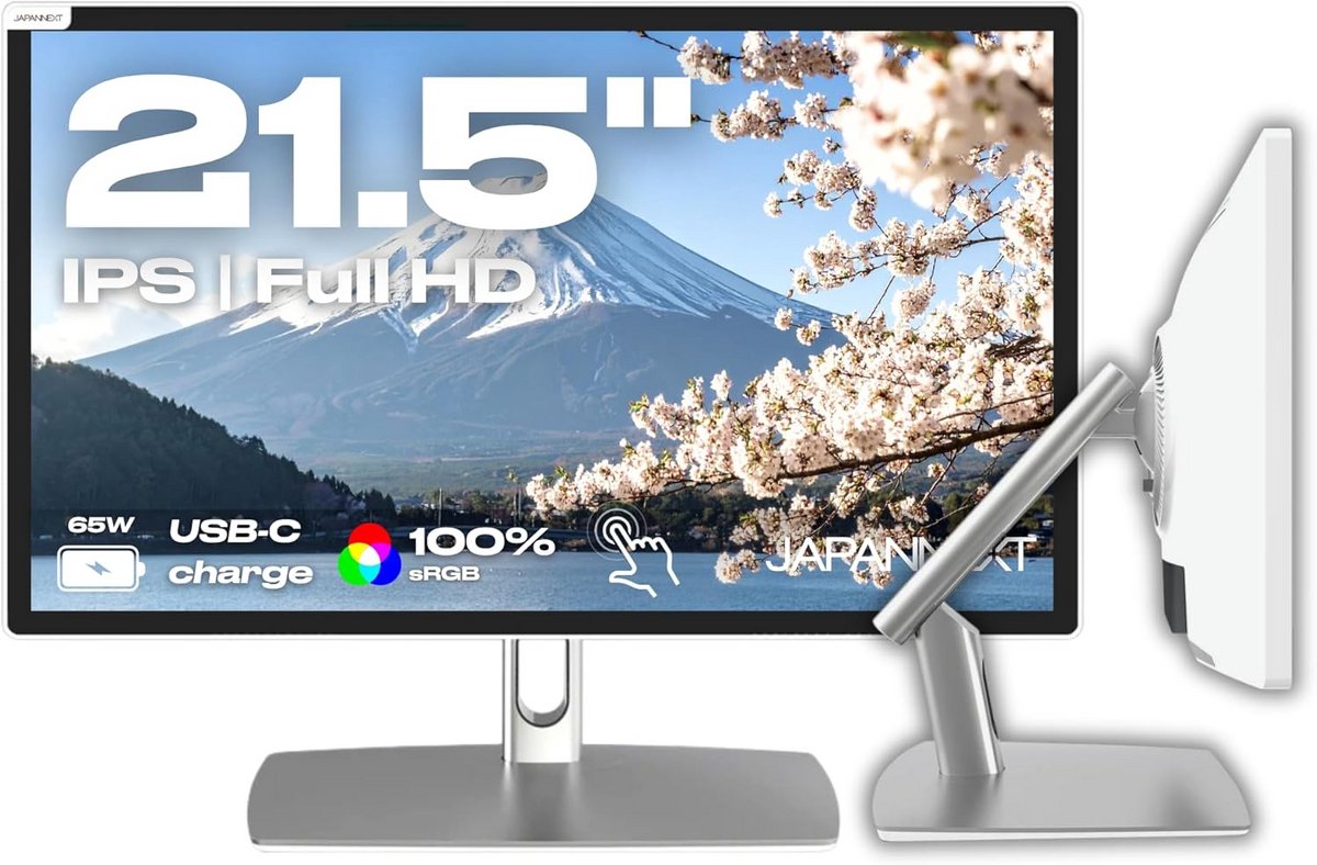 21.5 inch Full HD Touchscreen Monitor Wit IPS met Verstelbare Arm en USB-C 65W