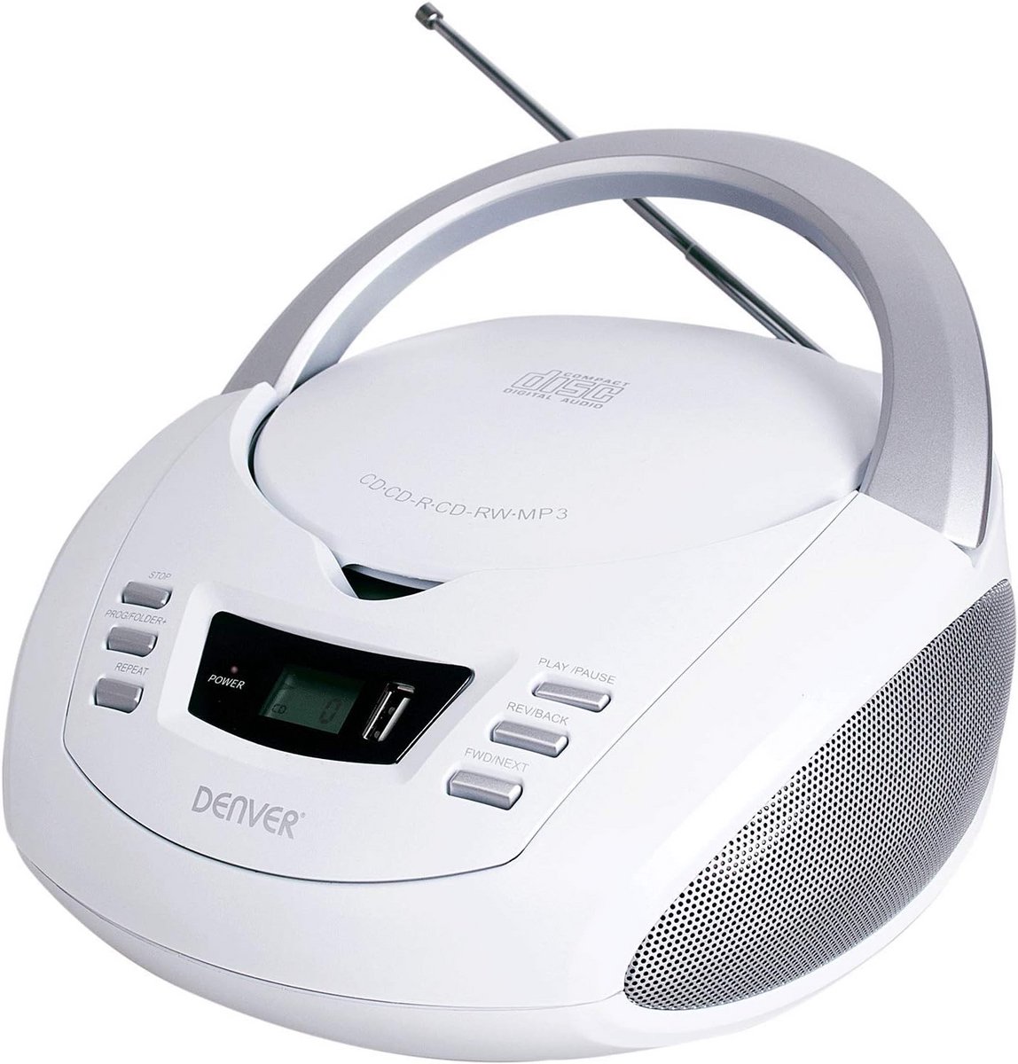 Draagbare Stereo Boombox met CD-, USB- en FM-radio
