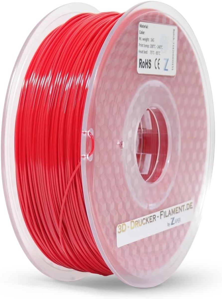 PLA 3D Printer Filament 2.85mm 1kg Rood - Hoogwaardig Materiaal