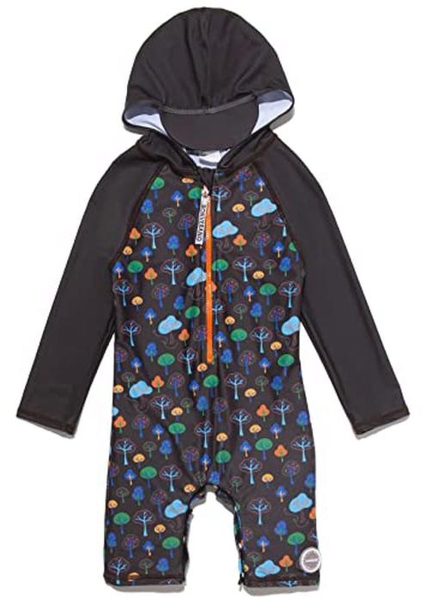 Babybadpak jongens met capuchon en lange mouwen - UPF50+ UV-bescherming
