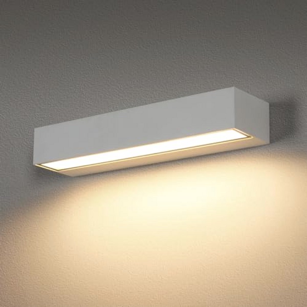 Moderne waterdichte wandlamp voor buiten - 16 W LED, 3000 K warmwit, IP65, 30 cm
