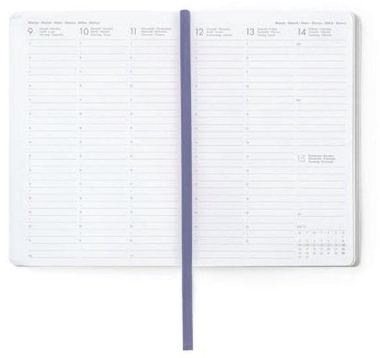 Legami - Dagkalender 2025-2026, aura, Special Edition, 16 maanden, medium, dagboek van september 2025 tot december 2026, elastische sluiting, FSC-gecertificeerd papier, 12 x 18 cm