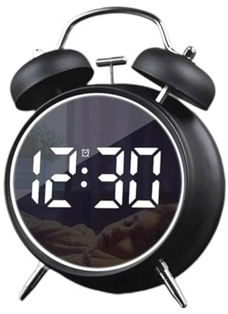 Digitale 4,5 inch LED wekker met stille werking en luide alarmfunctie