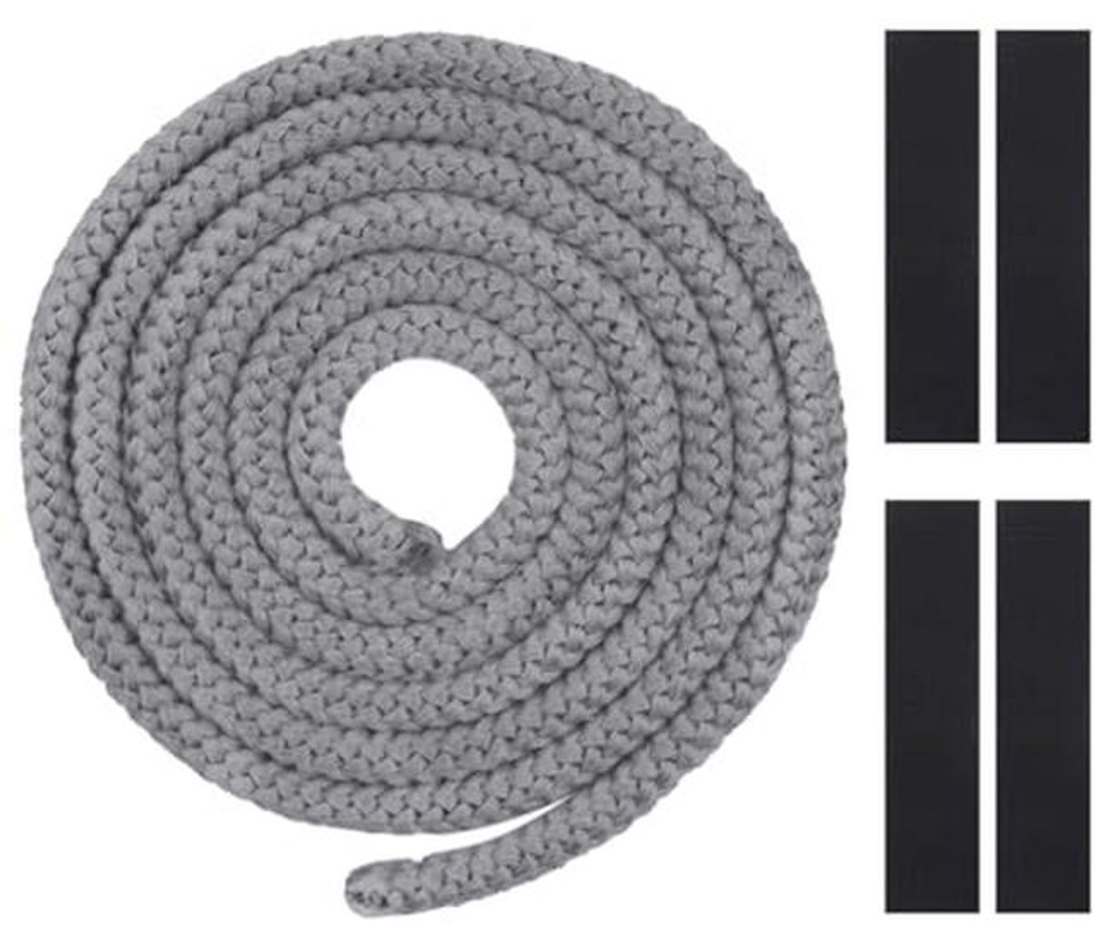 Ovenafdichtingskoord 10 mm x 2 m inclusief eindbinders voor open haard en kachels