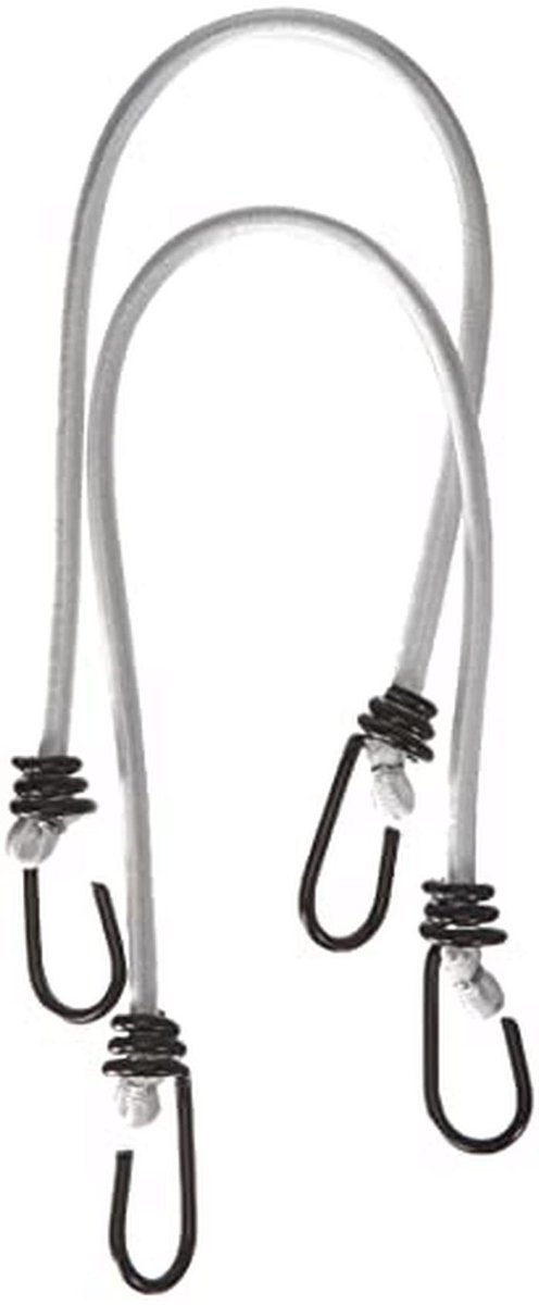 Bagagespanner met kunststof haken - Set van 2, 60 cm, meerkleurig