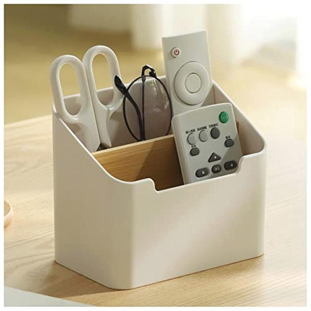 Houten Bureau Organizer - Multifunctionele Desktop Opbergdoos voor Thuiswerk
