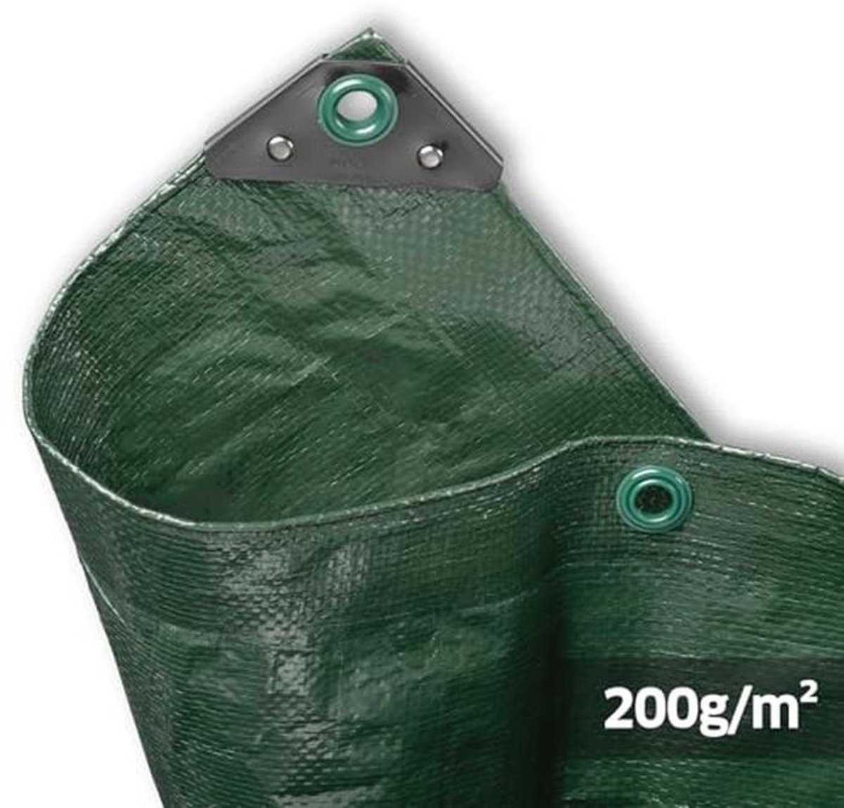 Afdekzeil 200 g/m² - 3 x 3 m - Groen - Weersbestendig en UV-beschermend