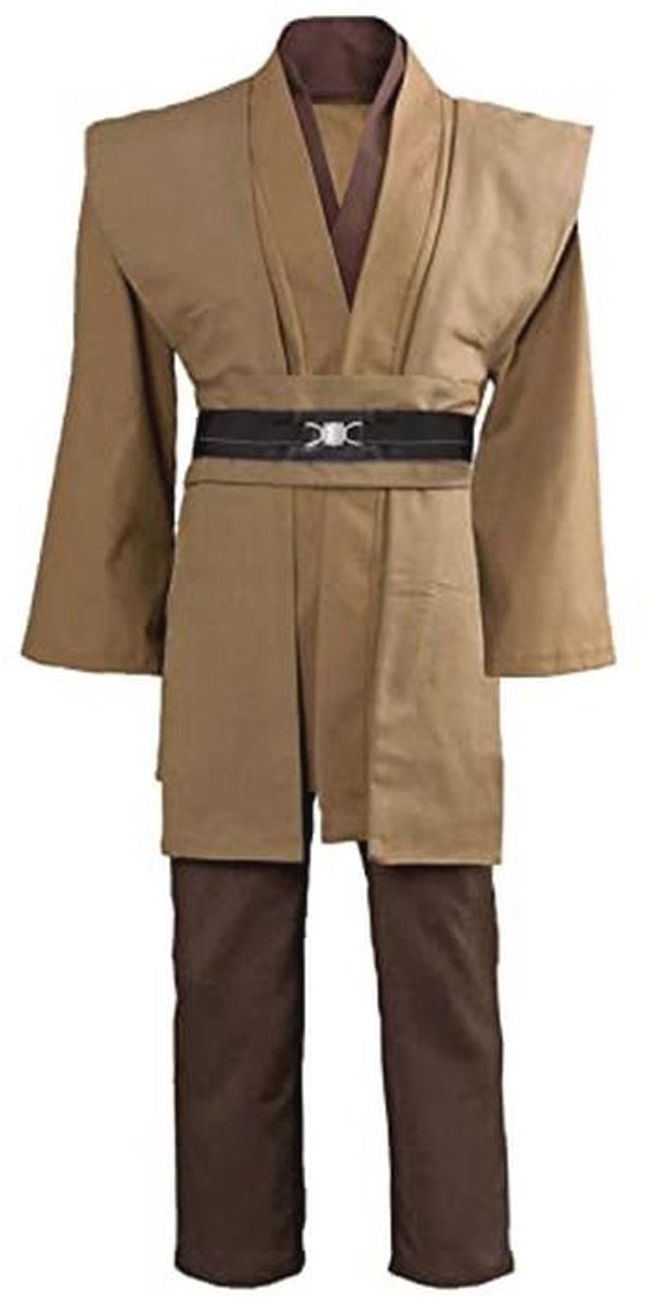 Gothic Jedi Kostuum met Capuchon voor Volwassen Mannen - Ridder Fantasie voor Halloween en Rollenspel