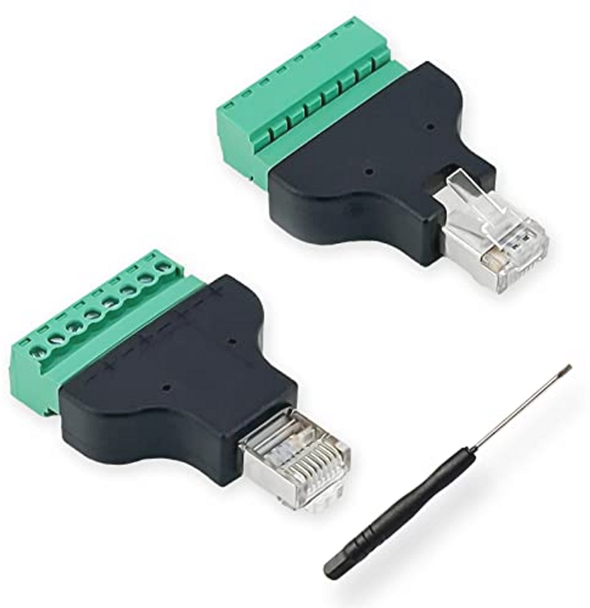 8-Pins RJ45 Schroef Terminal Adapter voor Ethernet Connectie