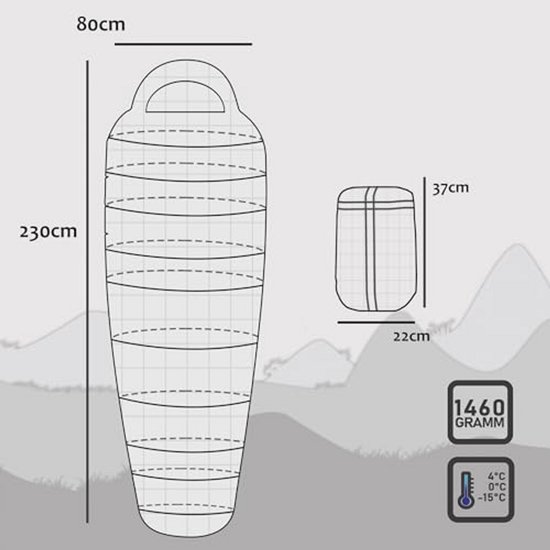 Lichtgewicht Waterdichte Slaapzak voor Alle Seizoenen - Perfect voor Kamperen en Outdoor Activiteiten van Merkloos — afbeelding 5