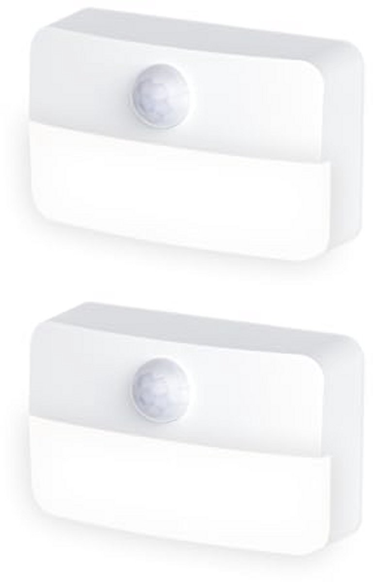 Motion Sensor Nachtlampje - 2 Stuks Dimbare LED Lamp voor Slaapkamer en Trap