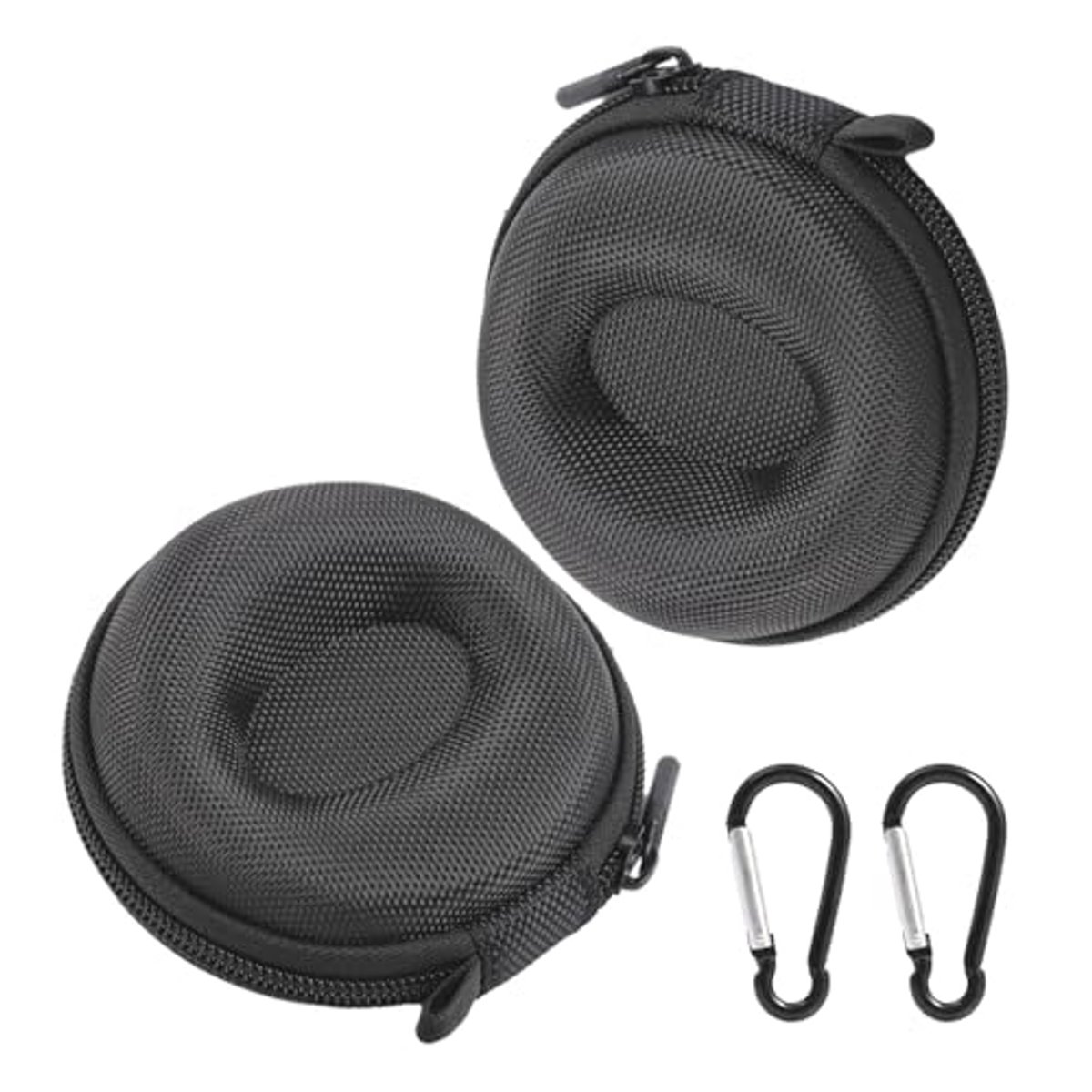 2 stuks horloge-reisdozen met karabijnhaken - zwarte horloge-opbergdoos voor heren