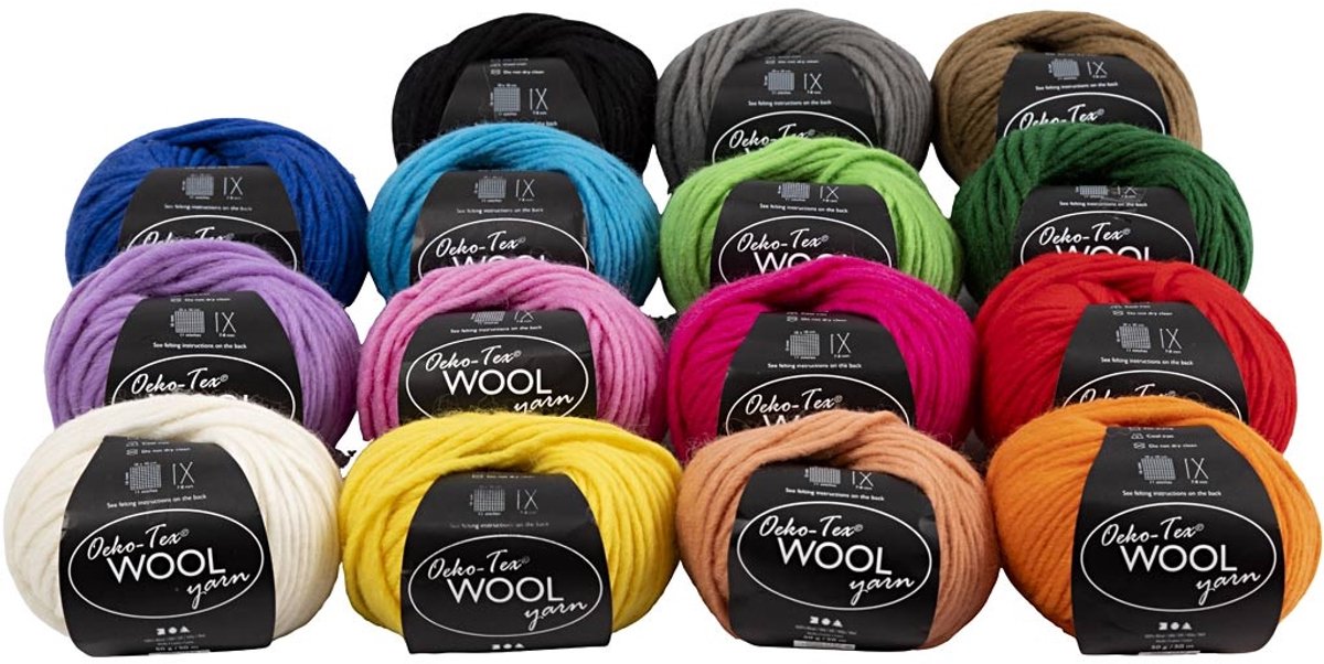Wolgarens - 50 Meter - 15x50 Grams - Geschikt Voor Breien - Haken - Handwerk Garen
