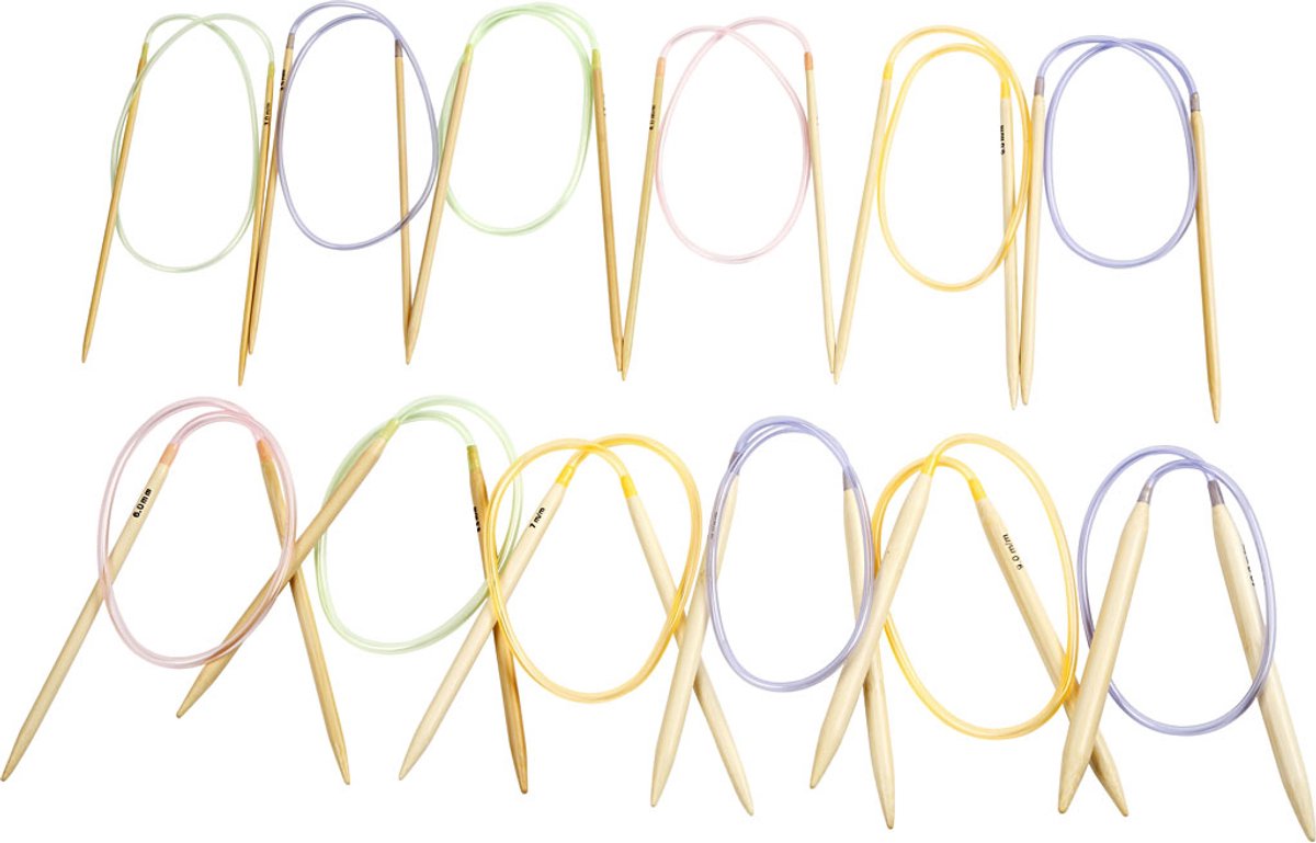 Rondbreinaalden, l: 60-80 cm, 12 assorti
