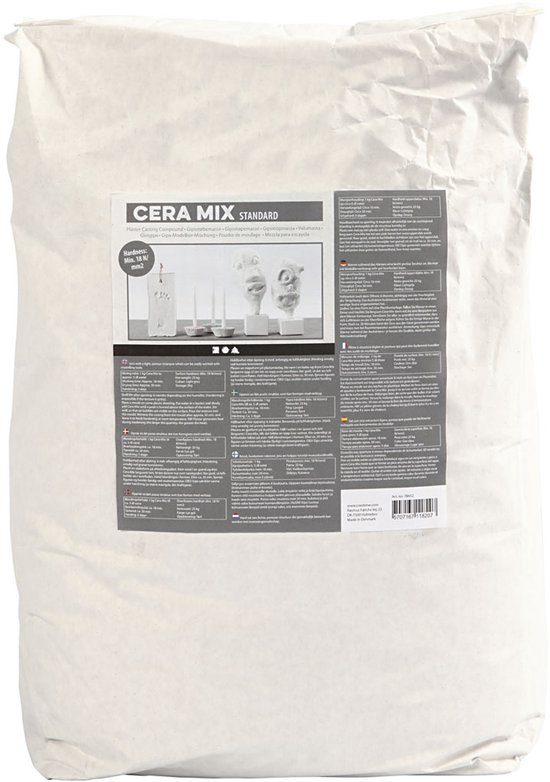 Cera-Mix Gietgips – Standaard Gipsgietmix – Lichtgrijs Gietmateriaal – 25 kg