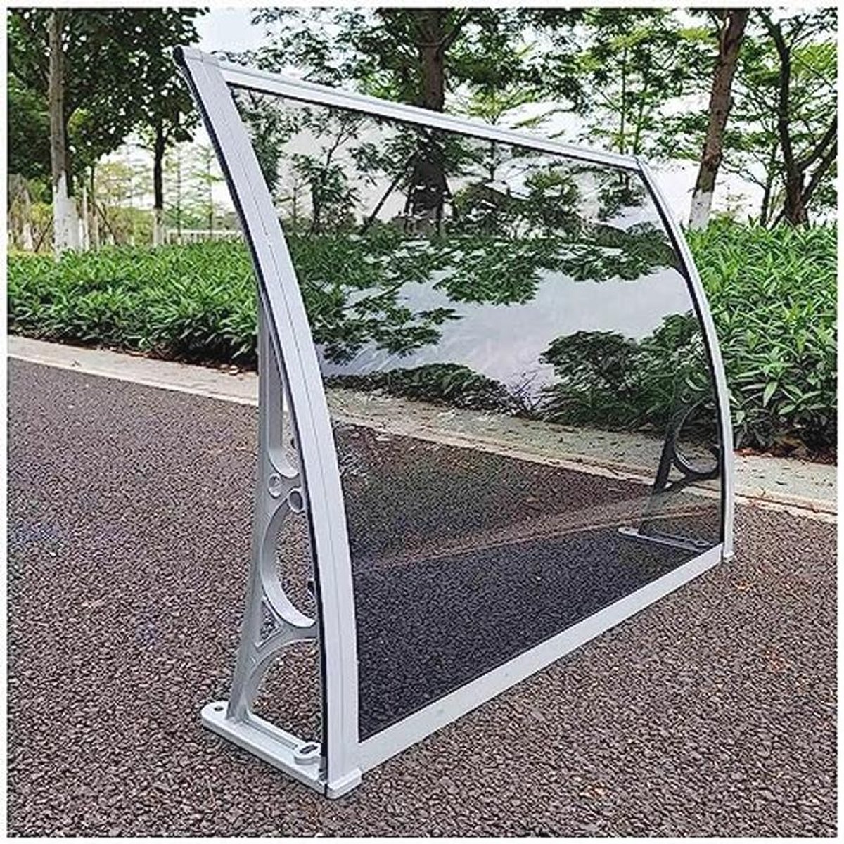 Buiten Luifel Voor Deur en Raam - Weerbestendige Overkapping met Polycarbonaat Plaat - 80x290cm