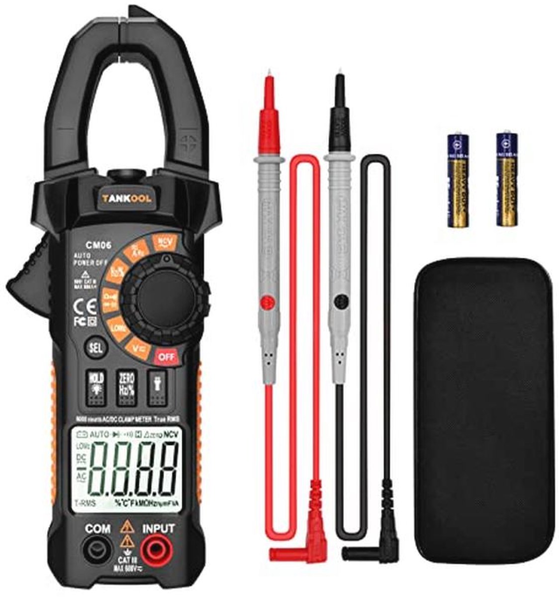 Professionele 0-600A Stroomtang Multimeter met T-RMS en 6000 Counts