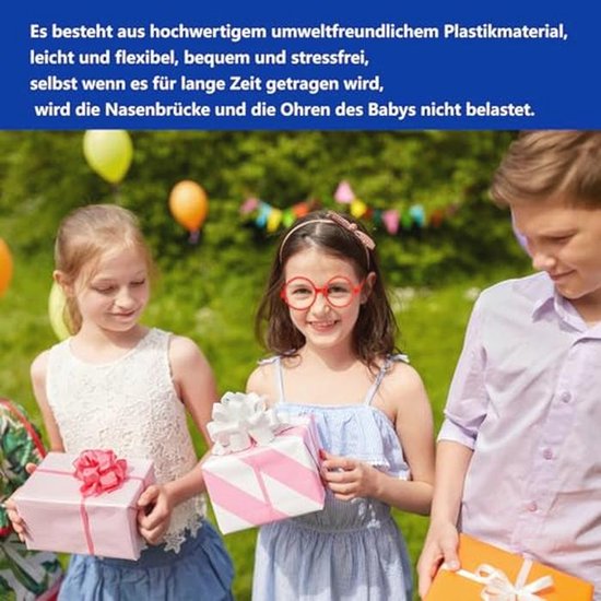 Pack van 6 Ronde Kinderbril - Mode Brillen voor Kinderen, Feestelijke Zonnebrillen in Diverse Kleuren van Merkloos — afbeelding 5