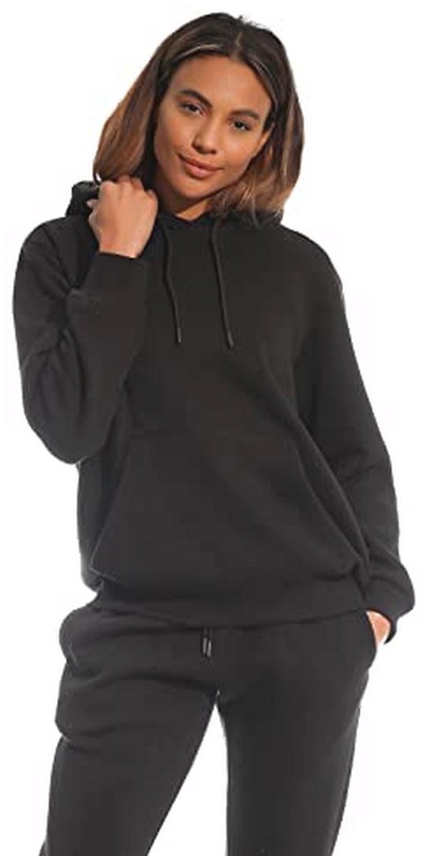 Zacht Aanvoelende Loungewear Met Capuchon Voor Dames - Stijlvolle Hoody in Zwart