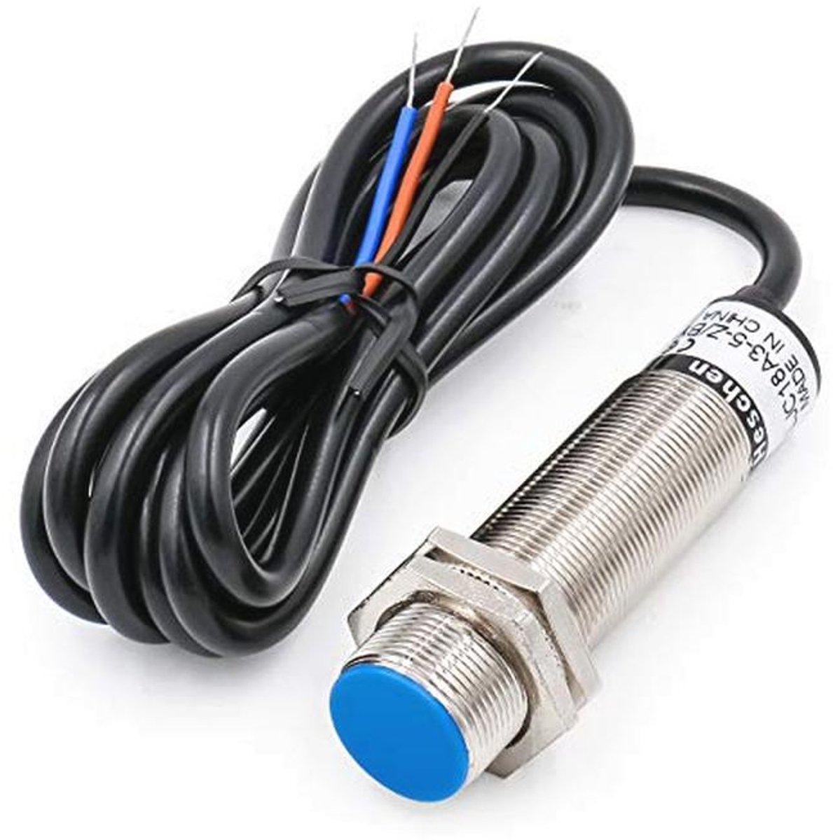 Capacitieve naderingssensorschakelaar M18 - Detector 1-5mm, 10-30VDC, PNP Normaal Open