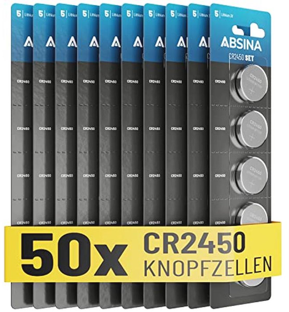 CR2450 Knoopcellen - Verpakking van 50 Stuks, Lekvrij en Lange Houdbaarheid