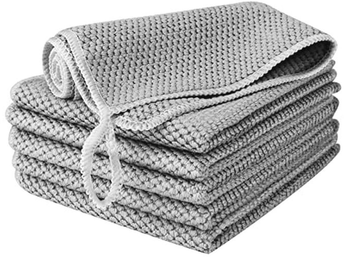 Multifunctionele Microvezeldoeken - 6 stuks, 30 x 30 cm - Ideaal voor Huishouden en Auto
