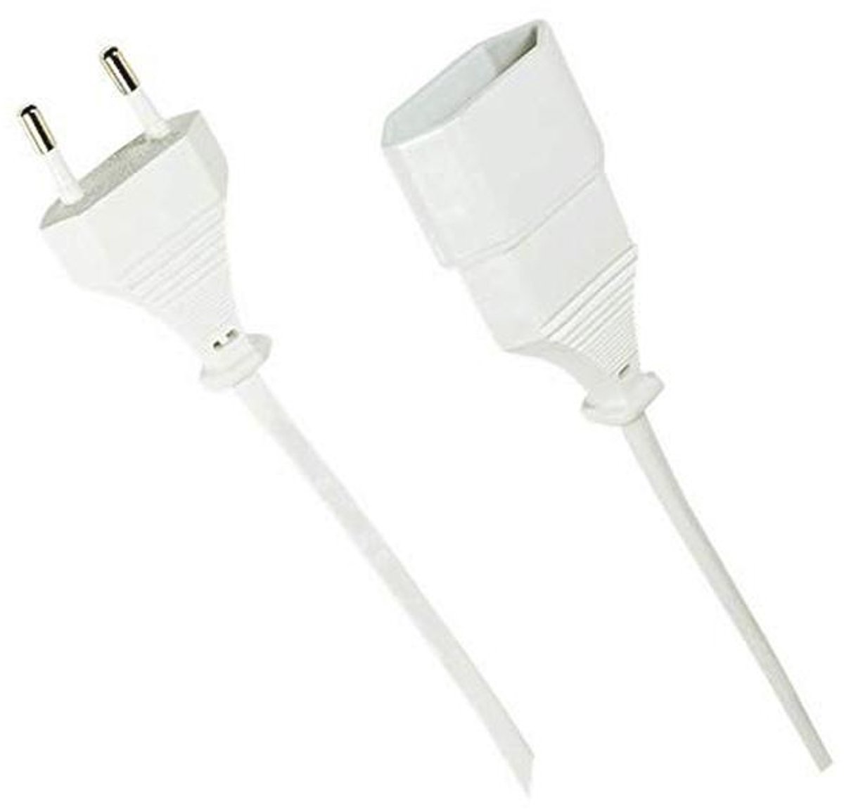 Euro verlengkabel 2m - CEE 7/16 type C - Voor TV, PC, lampen en meer