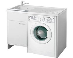 Wasmachineafdekking met Wastafel - Duurzaam en Functioneel, 109 x 60 x 89 cm