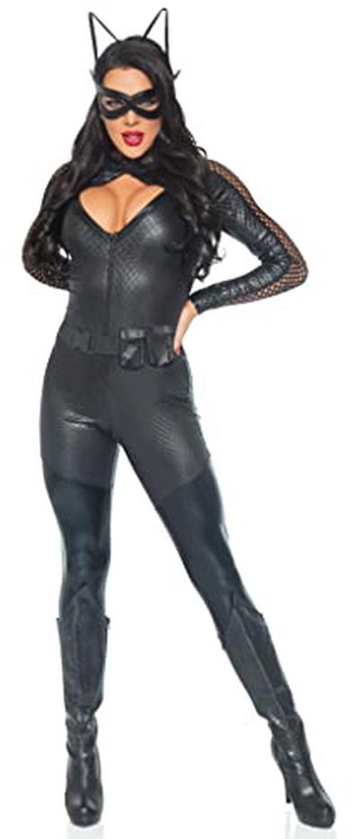 Wicked Kitty Kostuum voor Dames - Zwart, Small (EUR 36)