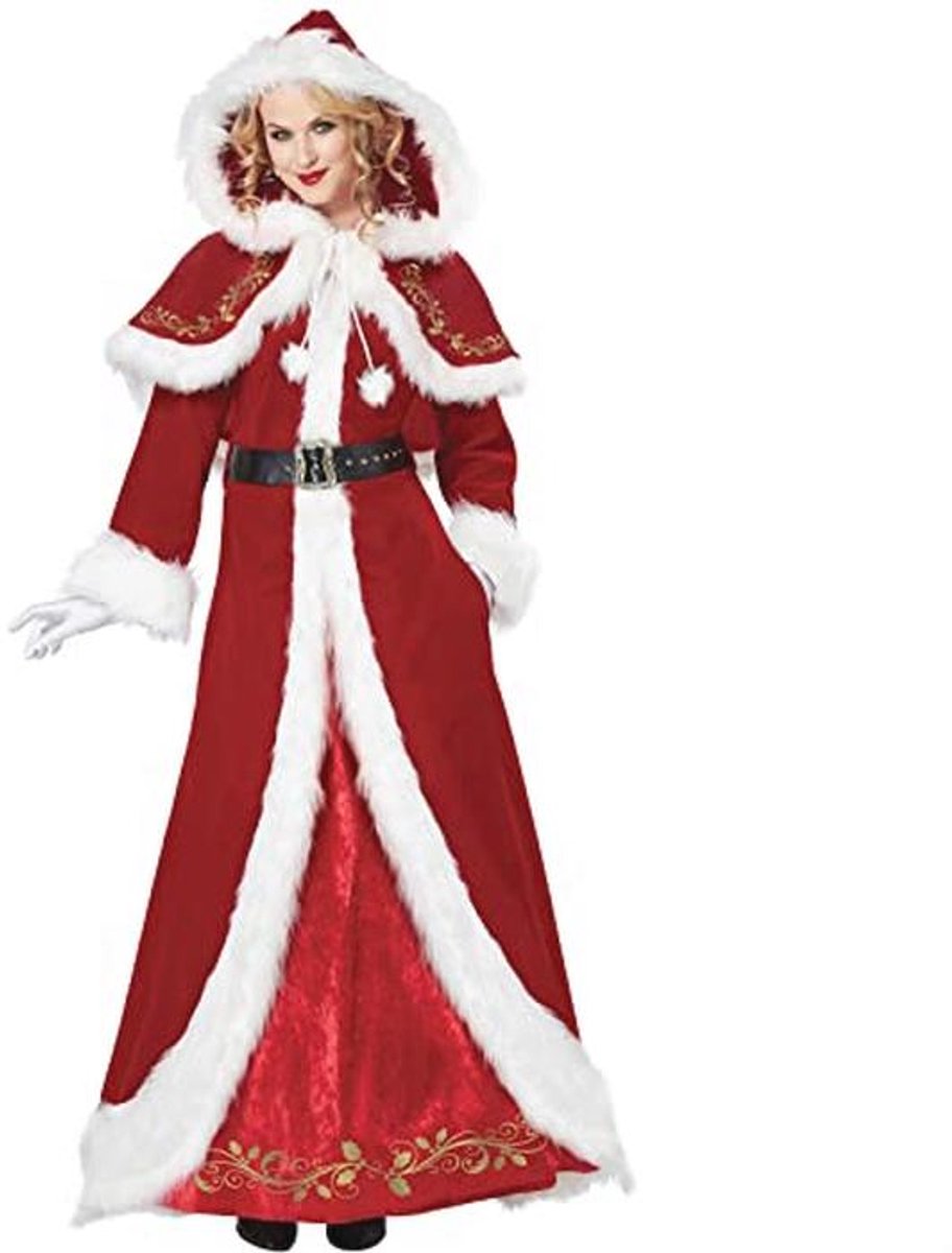 Vrouwen Kerstkostuum - Fluwelen Jurk voor Mevrouw Claus