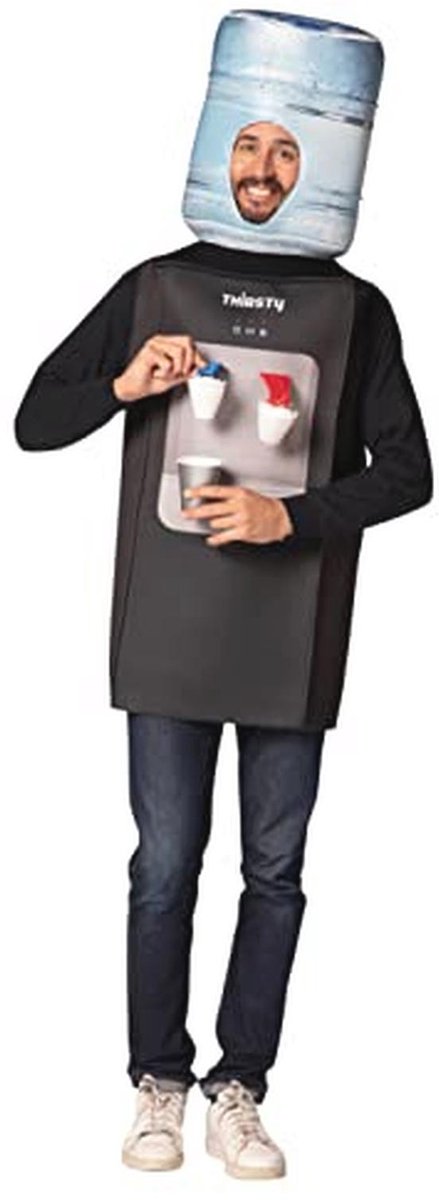 Rasta Imposta Waterkoeler kostuum, aqua-dispenser, kantoorbenodigdheden, drinkfontein, verkleedpartijkostuums, volwassenen, één maat