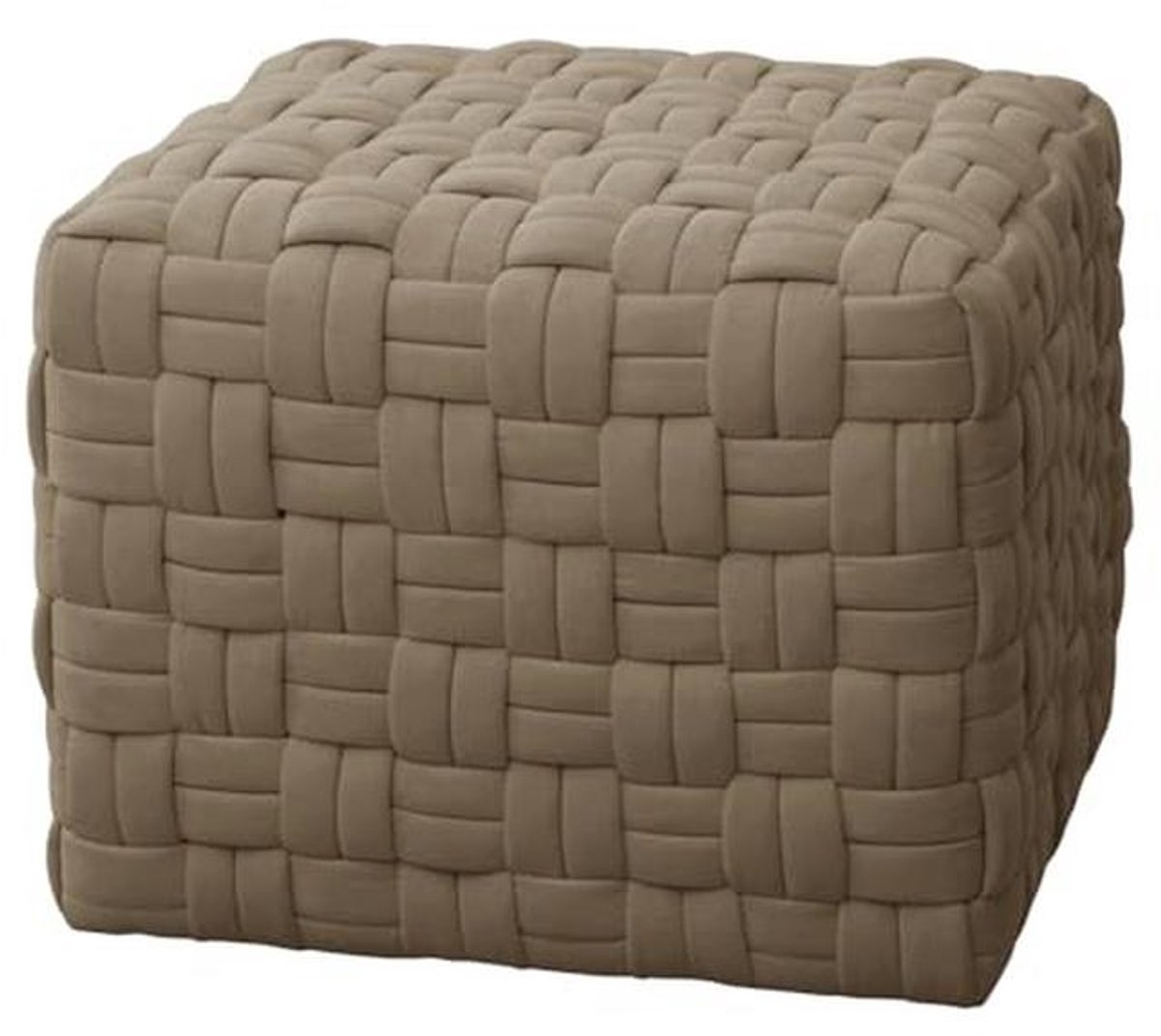 Braided Pouf Stool for Chair - Stylish Upholstered Footrest for Home