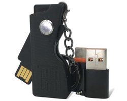 Beschermhoes voor beveiligingssleutel met sleutelhanger en adapters | Compatibel met YubiKey 5 NFC en 5C NFC | Schokbestendig ontwerp