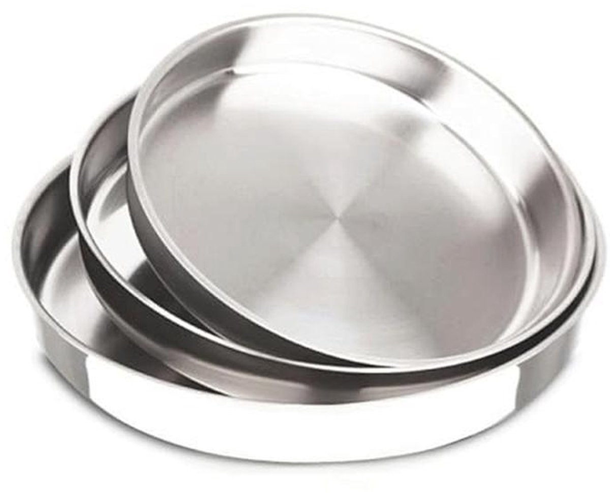 Ovenplaat Set van 3 - Roestvrij Stalen Bakplaten 28/32/36 cm