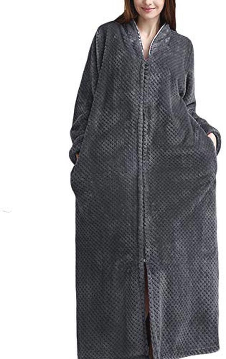 Badjas voor dames en heren - Comfortabele reisbadjas en saunamantel met ritssluiting